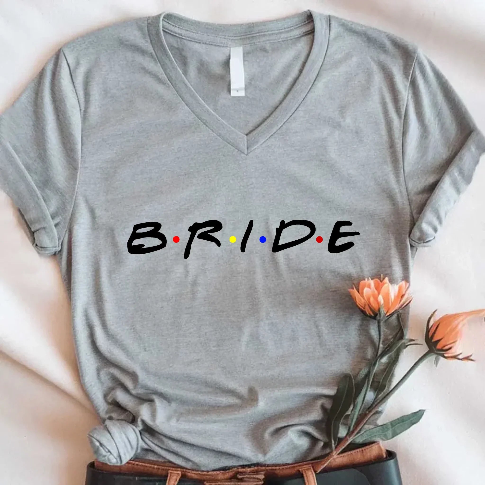 💎 Bachelorette Party Shirts Bride, I Do Crew V-Neck Tee 🍾
