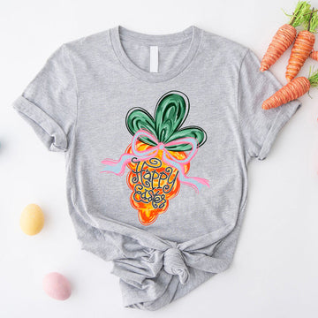 Happy Easter Carrot Coquette Tees - 0