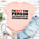 Speaker Phone Unisex T-Shirt – Funny Talk Loud Tee-17