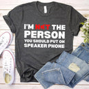 Speaker Phone Unisex T-Shirt – Funny Talk Loud Tee-14