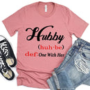 Hubby & Wifey Definition Couple T-shirt-3