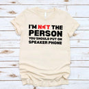 Speaker Phone Unisex T-Shirt – Funny Talk Loud Tee-16