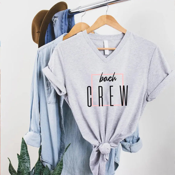 Bach Crew Bride To be Party Bachelorette V-Neck T-shirt