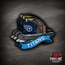 NFL Fire Helmet Sticker - 3 PACK-33