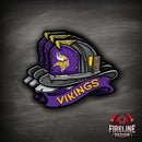 NFL Fire Helmet Sticker - 3 PACK-27