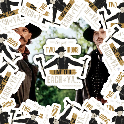 Doc Holiday "Two Irons" Sticker